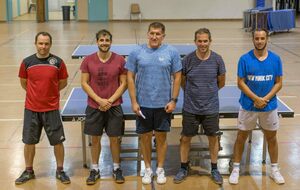 Tournoi n°3 - podium + de 1000 points : de G à D 3ème Simon Mickael(Uchaud), 4ème Bonifazi Jeremy(Venelles), Wozniak Dominique(Secrétaire Pérols PPC), 2ème Bonneviale Bruce(Gigean), 1er 
Demrane Sofiane(Combs Senart)