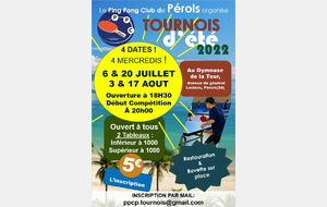 Tournoi d'été 2022 #2 - 20 Juillet 2022