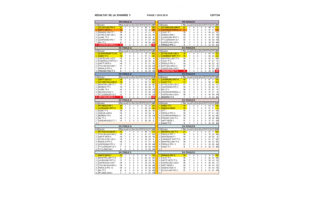 Bilan fin de phase 1 des départementales 2018-2019
